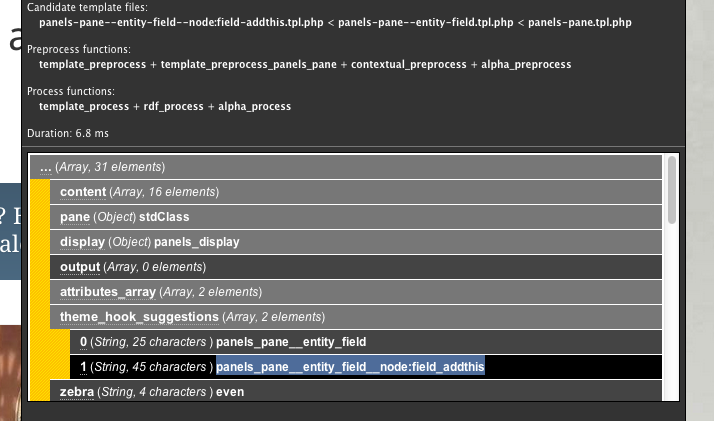 Screenshot of Devel Theme
